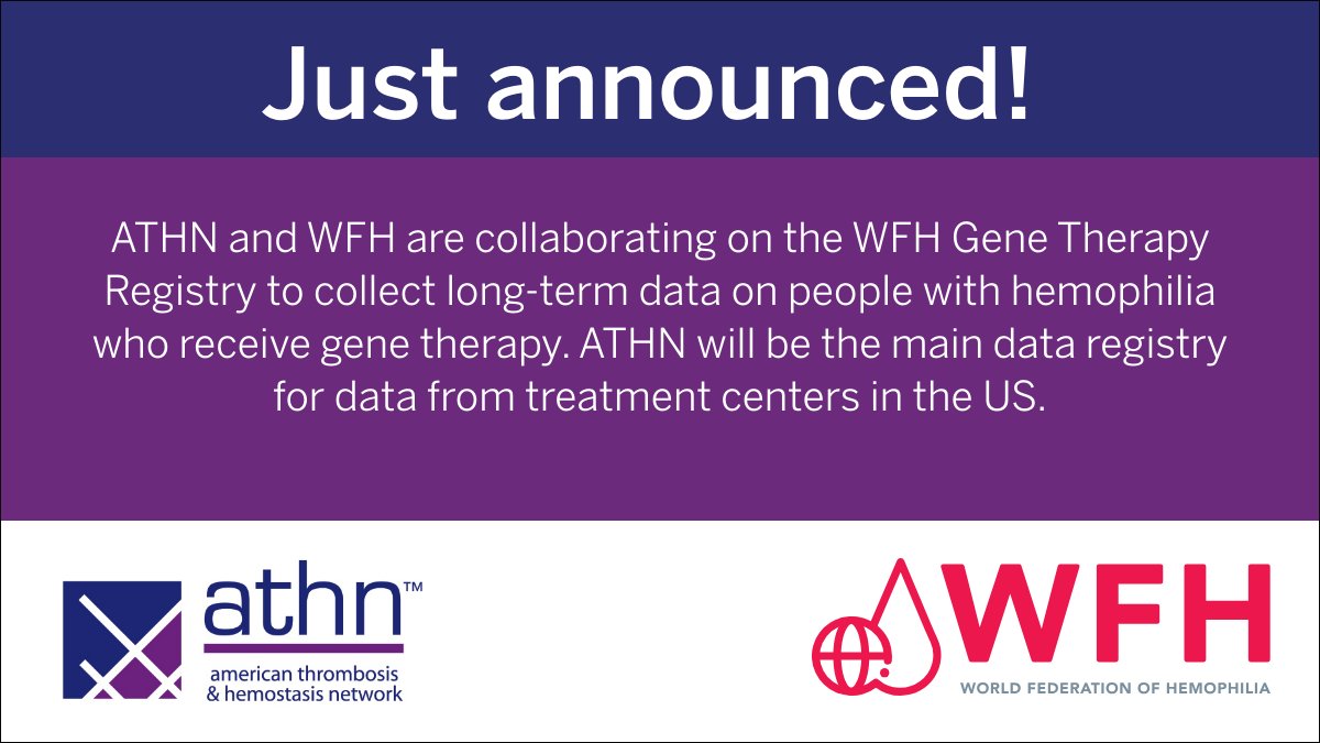 Big news! <a href="/wfhemophilia/">WFH</a> <a href="/TSingMD/">Tami Singleton</a>
