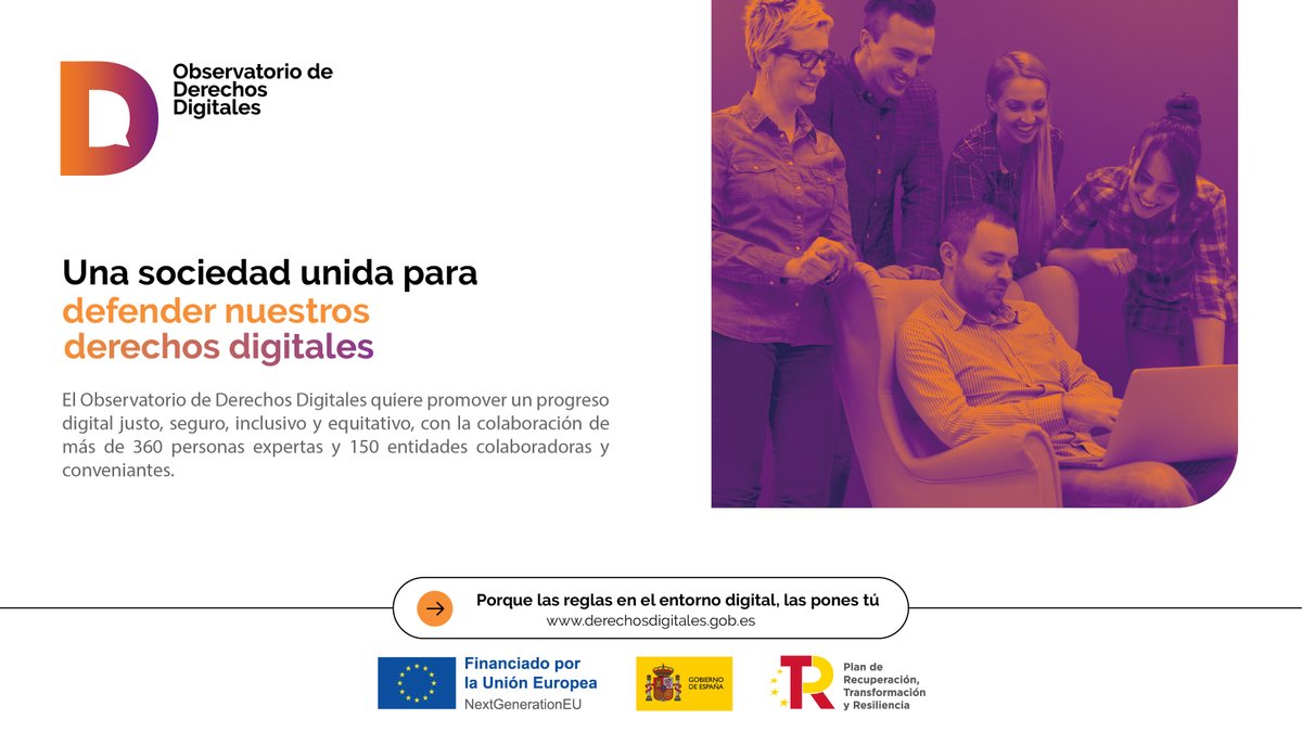 En el👀Observatorio de Derechos Digitales, queremos que conozcas y defiendas tus #DerechosDigitales en temas vitales como recibir libremente información veraz, ciberseguridad o protección de los menores. 

➡️Las  reglas en el entorno digital, las pones tú. derechosdigitales.gob.es