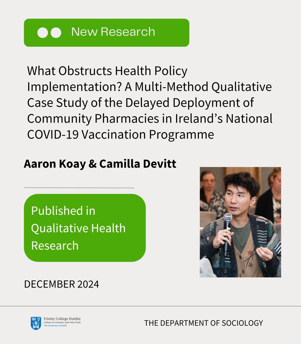 Department of Sociology, Trinity College Dublin tweet media