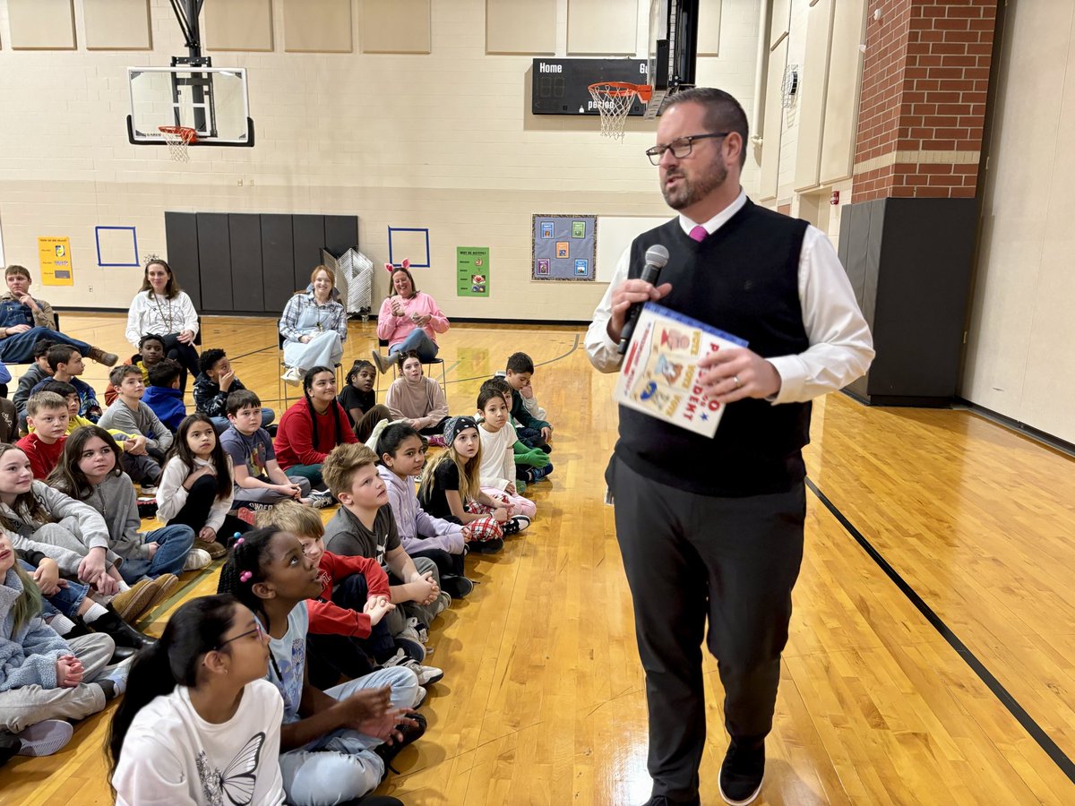 MayorJensen's tweet photo. Happy World Read Aloud Day from @NobSchools @PREPantherPost! We had a fun morning reading Otto Runs for President.📚

#WRAD2025 #WorldReadAloudDay https://t.co/LA7nl6o0Jy