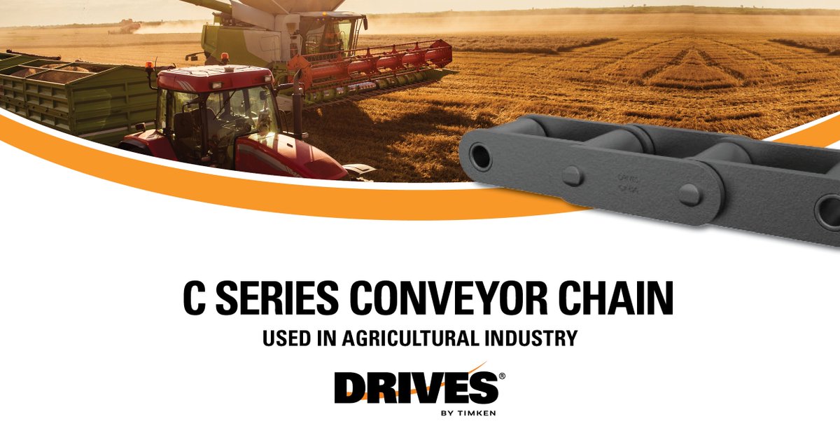 Diamond-Drives by Timken (@diamond_drives) on Twitter photo Built to tackle the unique challenges in agriculture, Drives® C Series Conveyor chain features high-quality steel and is heat-treated for maximum durability. With various attachments, this versatile chain can be customized to fit your application. bit.ly/4jibkEx Built to tackle the unique challenges in agriculture, Drives® C Series Conveyor chain features high-quality steel and is heat-treated for maximum durability. With various attachments, this versatile chain can be customized to fit your application. bit.ly/4jibkEx