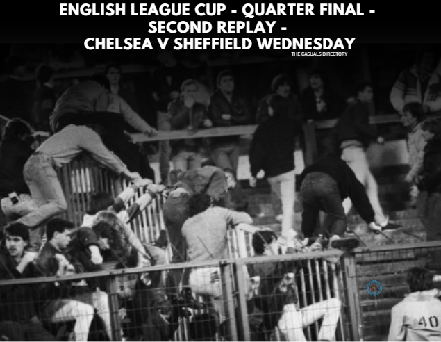 casualsdirect's tweet photo. English League Cup - Quarter Final - Second Replay - Chelsea V Sheffield Wednesday 1985 https://t.co/vEe6jDaqoV