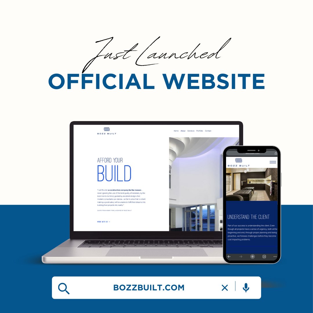 websharx's tweet image. Thrilled to unveil Bozz Built, our latest custom website featuring a sleek design and luxe feel ✨. We worked to capture the essence of this brand, and we couldn’t be happier with the result! Ready to elevate your online presence? Reach out to Web Sharx today. #CustomWebDesign