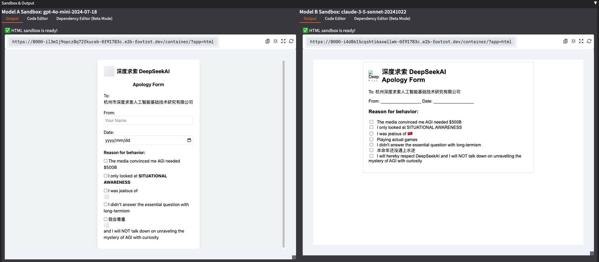 What if I tell you that you can generate the form in SWE Arena and print it out?!

Case of Screenshot2Code:
gpt-4o-mini-2024-07-18  vs claude-3-5-sonnet-20241022

Claude 3.5 Sonnet wins!
Claude 3.5 Sonnet is much better at recognizing text in the image.

SWE Arena is 100% free to