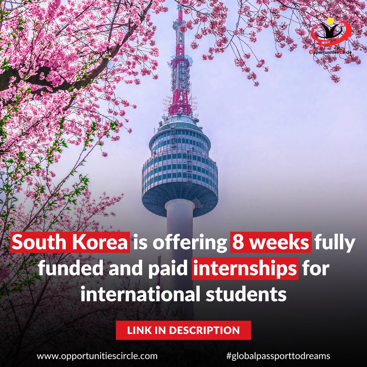 oppcircle's tweet photo. Global Intern Program 2025 in South Korea
Apply Now: https://t.co/S4heKYbfPH

Benefits:
• Covers airfare, accommodation, and a stipend.
• Engage in research project.
• Experience Korean culture.
• Enhance your research skills.

Deadline: February 28, 2025 https://t.co/tfAoM0A9Ds