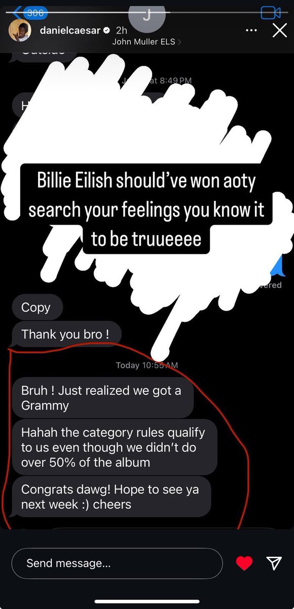 eilishismother's tweet photo. daniel caesar  knows who should’ve won ns #billieeilish #danielcaesar #GRAMMYs https://t.co/mR1DHLVl5P