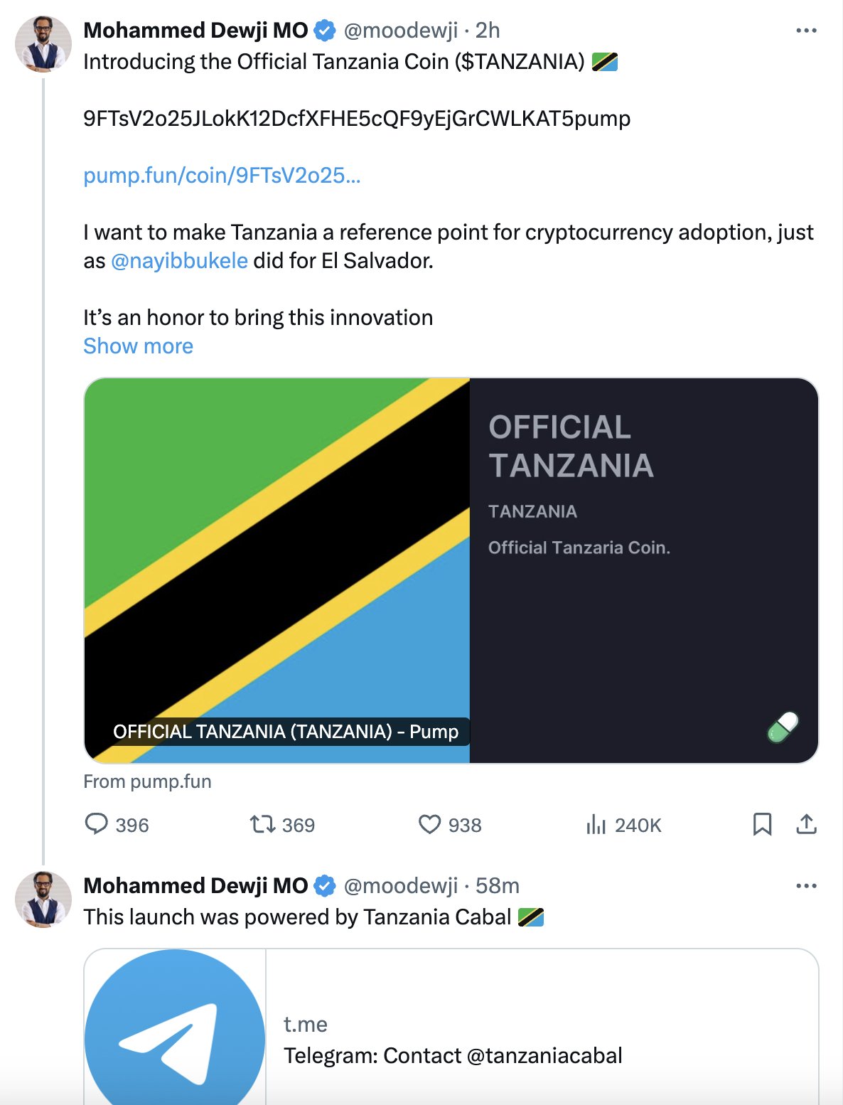 Mohammed Dewji account on X hacked and followers rugged over $1.4 million after TANZANIA coin scam falsely promoted