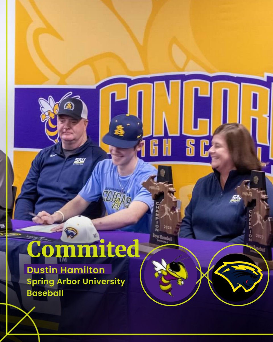 concordnation's tweet photo. Congrats to Dustin Hamilton and his baseball commitment to Spring Arbor University!  #ONEHIVE https://t.co/gS965TL8xP