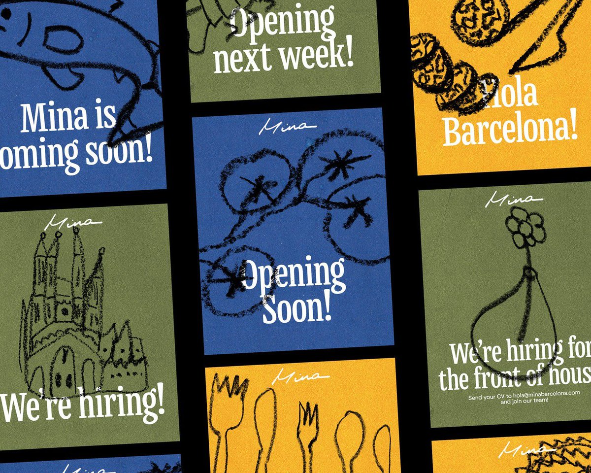 Davy Denduyver’s new restaurant branding includes over 100 charcoal drawings of foodie imagery > bit.ly/4hHVly0