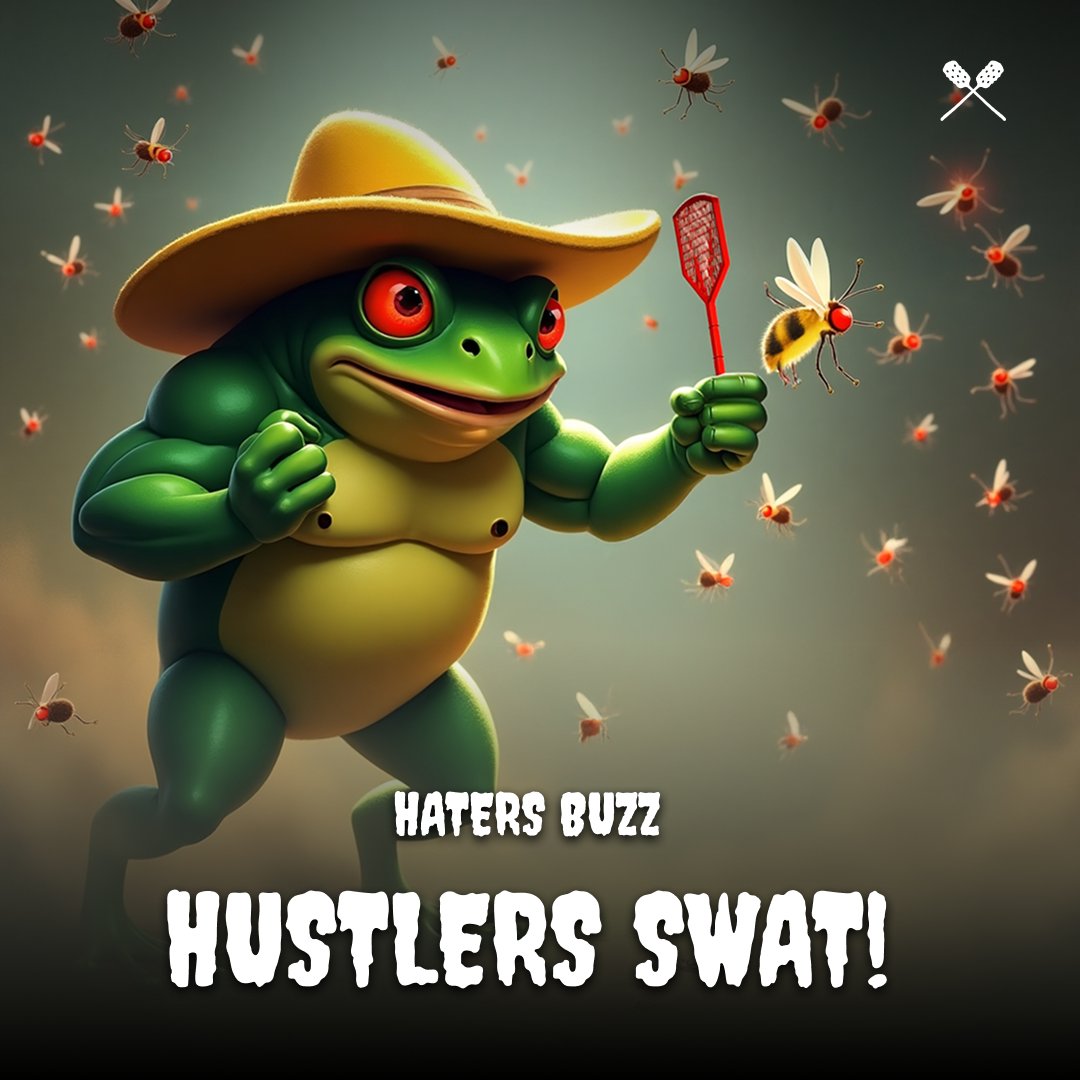 ToroPanchoT's tweet photo. 🦟 Haters BUZZ. Hustlers SWAT.  

🔥 Choose your side !
Winners buy #$T&amp;P
 
🐸 Be the FROG, not the FLY!

#hustlers #swat #memecoin #crypto #cryptocurrency #Solana #SOL https://t.co/eeVid4V3BI