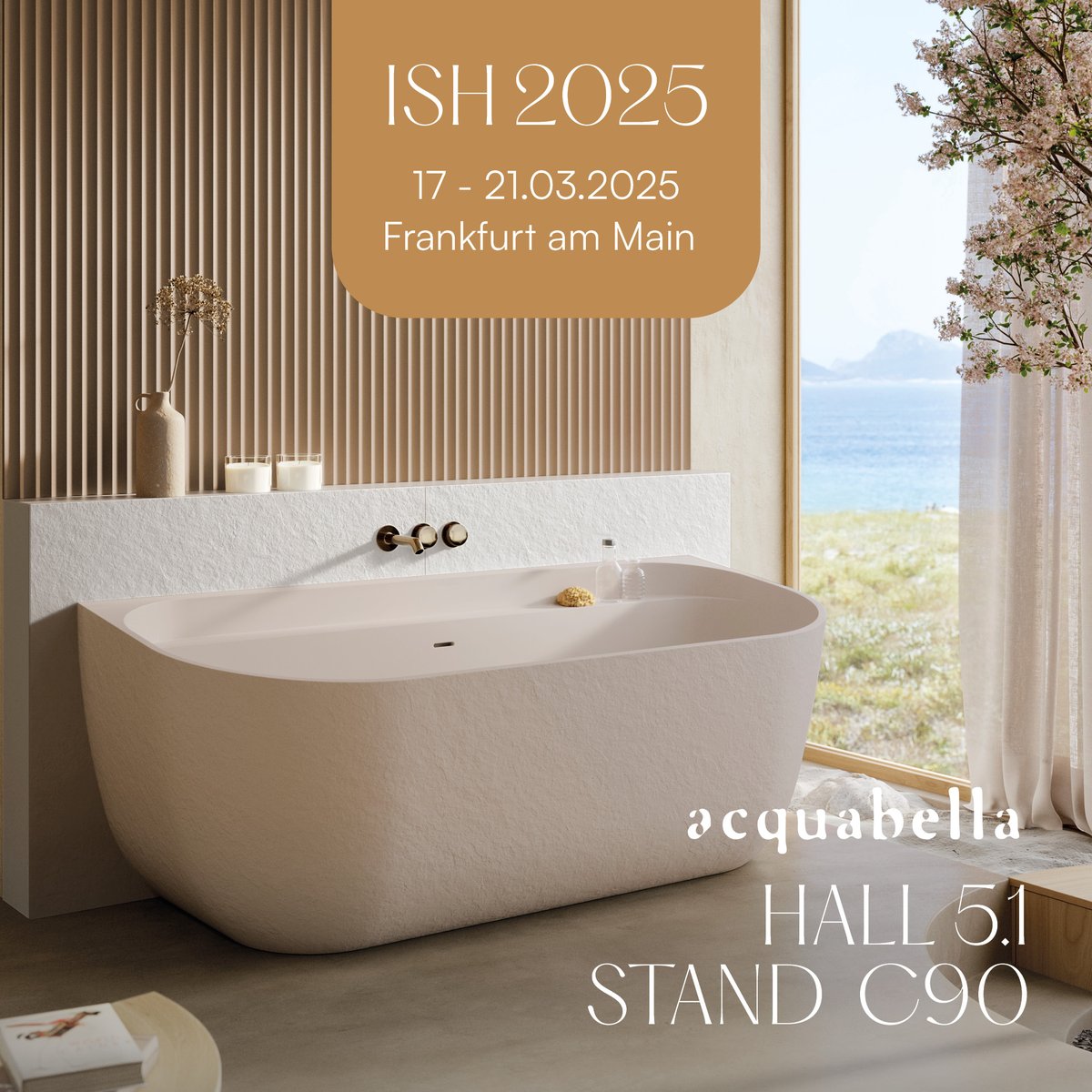 📆 𝗦𝗔𝗩𝗘 𝗧𝗛𝗘 𝗗𝗔𝗧𝗘 
 Acquabella is heading to ISH Frankfurt! Get ready to experience design, sustainability and cutting-edge bathroom solutions.
Stay tuned for more details!

#ISH25 #SHK #Design #innovation #sustainability