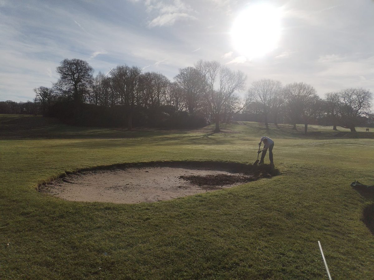 Lots going on 
11th &amp; 12th Tee new turf be laid
Bunkers on the 6th dug out and prept for drainage.
<a href="/ParkwoodLeisure/">Parkwood Leisure</a> 
<a href="/glendaleuk/">GlendaleUK</a> 
<a href="/ChorleyCouncil/">Chorley Council</a>