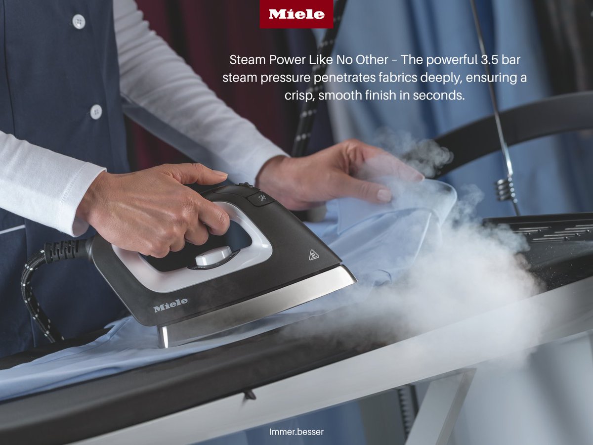 Miele_Nigeria's tweet image. Experience the difference with gentle steam care that leaves your clothes feeling fresh and looking flawless.

#miele #miele_nigeria #aplus_appliances #mielelaundry #immerbesser #fashionmaster #premiumappliances #premiumhomeappliance