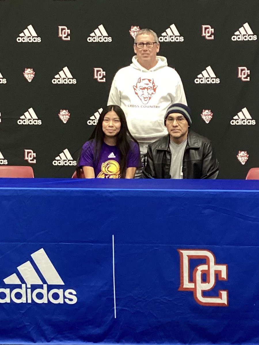 LadyDemonCC's tweet photo. College signing day. @LadyDemonCC is proud to have Karen Vargas, Delia Montes and Karina Avalos all sign to run for @GoConqs #WEoverME https://t.co/Ew9yNtMpox
