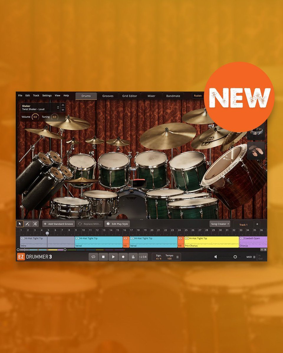 pluginfox's tweet image. NEW from Toontrack - Fusion EZX ⏰
Big, resonant, and articulate kits - ideal for anything from classic to modern fusion.
Recorded by Pete Riley and Stefano Civetta at School Farm Studios, UK.
Check it out here: pluginfox.com/fusion

@toontrack #toontrack #ezdrummer #plugins