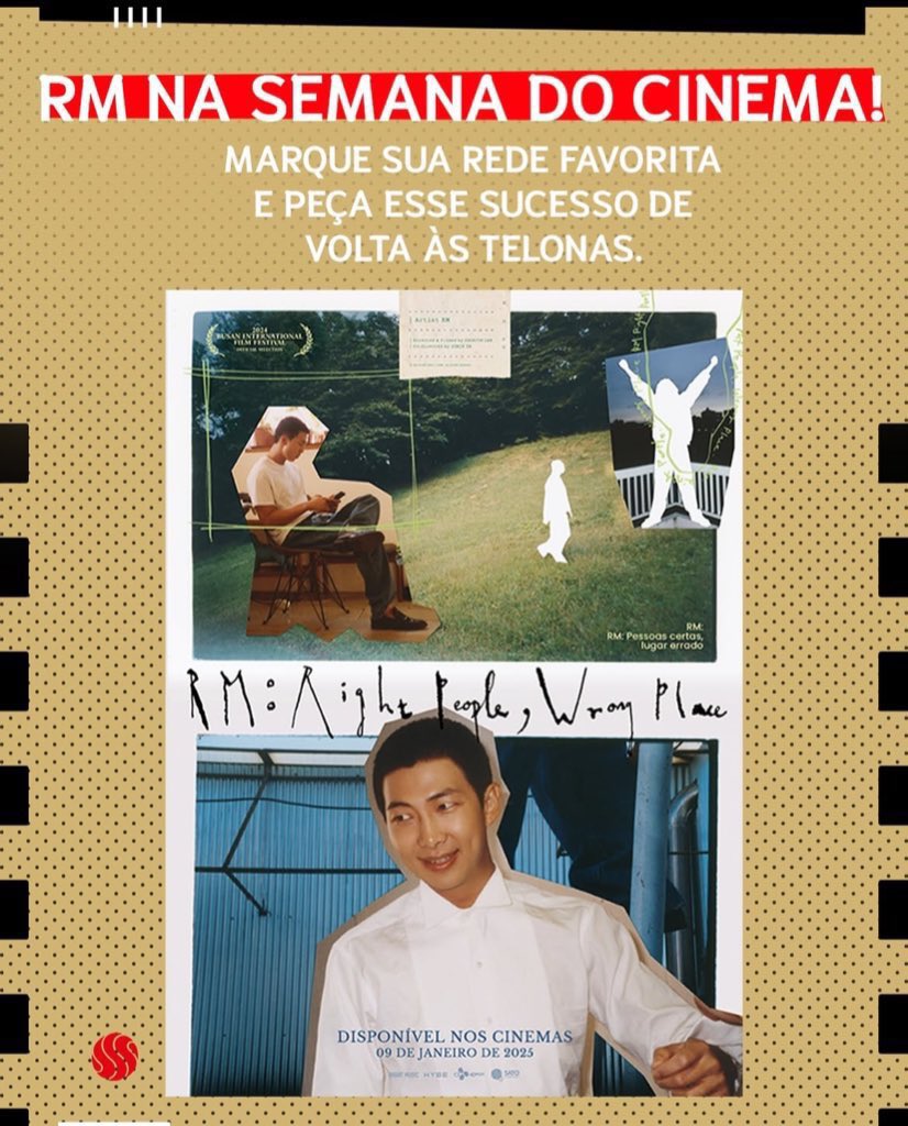 hipkjm's tweet image. Olá @cinemarkoficial @UCICinemas @cinepolisbrasil @Cinesystem @Cineflix @gnc_cinemas queremos a exibição de “RM: Right People, Wrong Place” na Semana do Cinema!💜🇧🇷
Canoas - RS 💜

RPWP NO BRASIL
#RightPeopleWrongPlace
#SatoCompany #RM