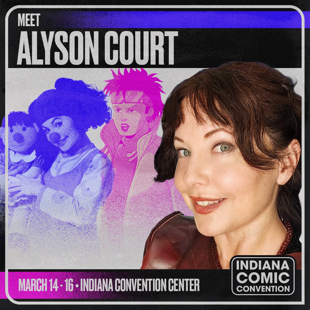 Indiana Comic Convention (@indiana__cc) on Twitter photo 📣 Welcome <a href="/alysontheother/">alyson court</a> to Indiana Comic Convention!!
🎟 Join us March 14th-16th, get your tickets: bit.ly/4hL5gCV 📣 Welcome <a href="/alysontheother/">alyson court</a> to Indiana Comic Convention!!
🎟 Join us March 14th-16th, get your tickets: bit.ly/4hL5gCV