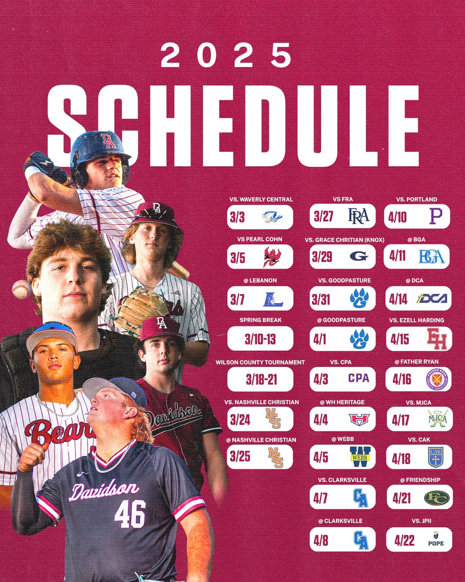 2025 Schedule 😤⚾️
