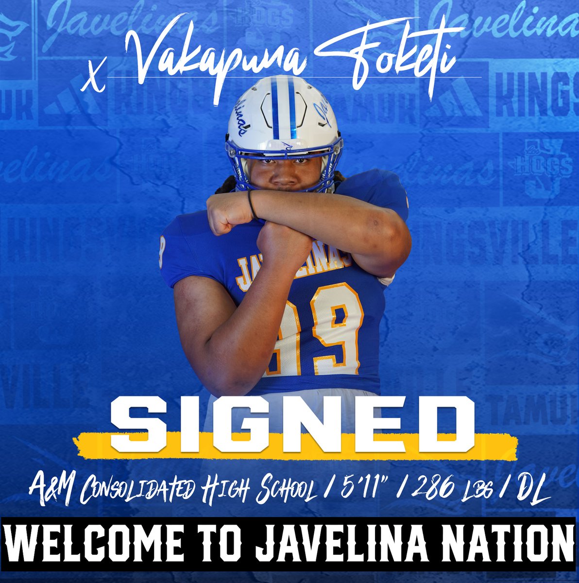 D-Block just got a lot better today 🥳!

Welcome to Javelina Nation, <a href="/VakapunaFoketi/">Vakapuna</a> 

#GoJavelinas #NSD2025