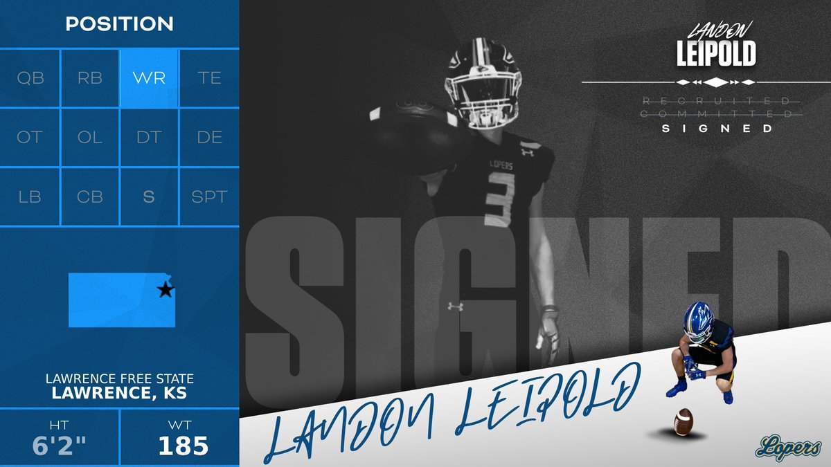 UNK Football (@unk_football) on Twitter photo Adding a playmaker to the perimeter. Welcome, <a href="/LandonLeipold/">Landon Leipold</a> to the Loper family.
#TeamOverMe Adding a playmaker to the perimeter. Welcome, <a href="/LandonLeipold/">Landon Leipold</a> to the Loper family.
#TeamOverMe