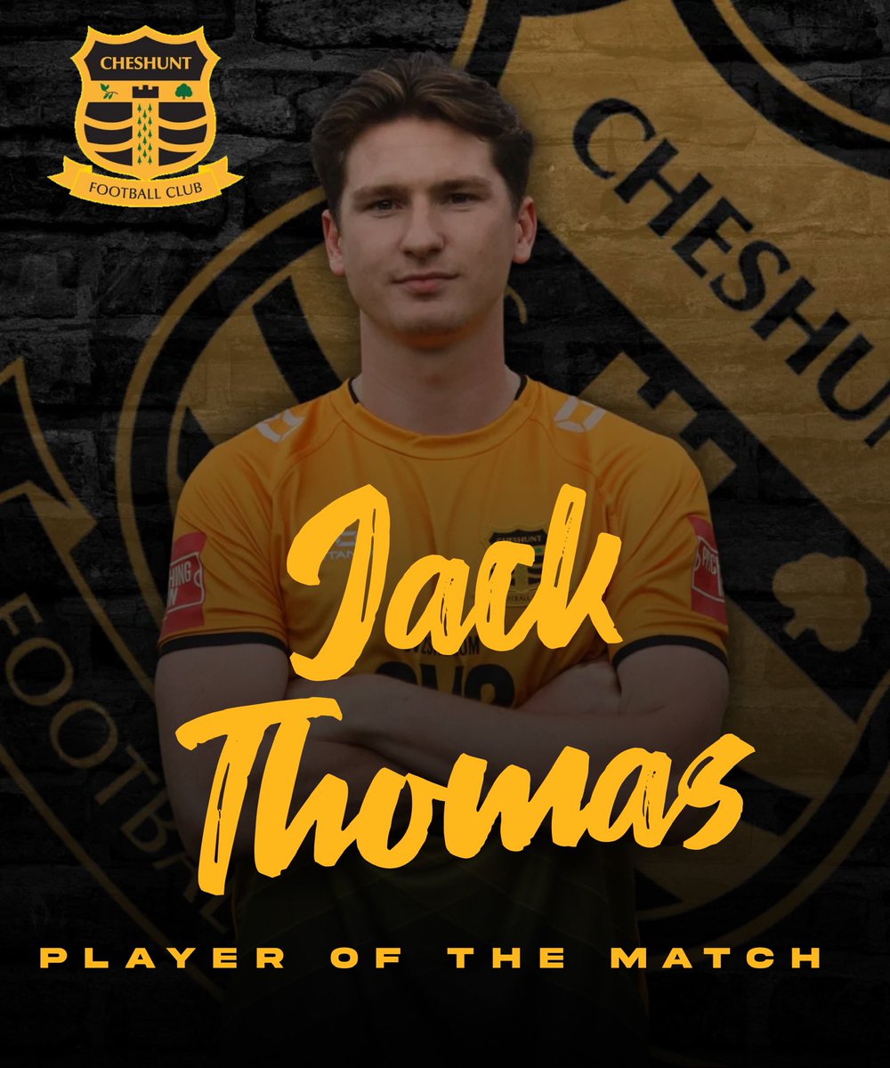 𝐏𝐥𝐚𝐲𝐞𝐫 𝐨𝐟 𝐭𝐡𝐞 𝐌𝐚𝐭𝐜𝐡

Skipper Jack Thomas was voted as your Ambers player of the match in yesterdays difficult 2-2 draw with Hendon

Well done JT 👏🏻

#CoYA 🧡⚫️