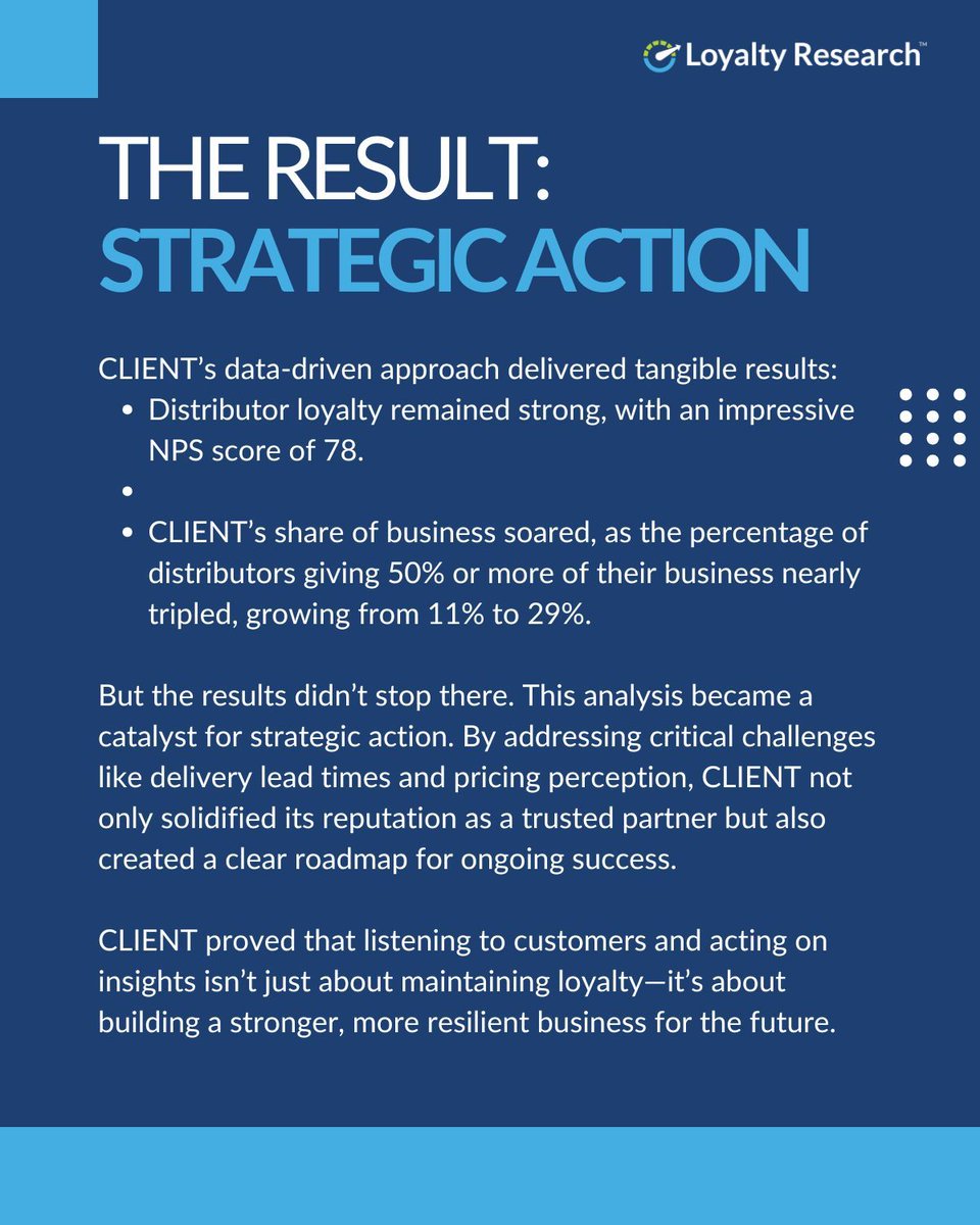 LoyaltyResearch's tweet photo. 💡 How are you using customer insights to drive growth?

Our latest case study shows how an NPS analysis helped a client:
✔️ Earn an NPS score of 78
✔️ Triple share of business from key distributors
✔️ Build a roadmap for success

#CustomerInsights #NPS #MarketGrowth https://t.co/7ySuCkfAug