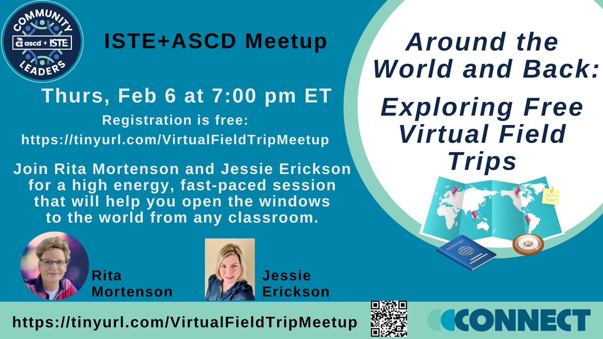 ISTE+ASCD Community Leaders (@istecommunity) on Twitter photo Want to go on field trips but can't actually go?
No fear, <a href="/mortensonr/">Rita Mortenson</a> <a href="/JessieRErickson/">πππ€π€ππ πΌπ£ππππ€π π</a> are here to share all of their tips and tricks.
AND this #CommunityMeetup is free!
β‘οΈ Feb 6
β‘οΈ 7 pm ET
β‘οΈ tinyurl.com/VirtualFieldTrβ¦ Want to go on field trips but can't actually go?
No fear, <a href="/mortensonr/">Rita Mortenson</a> <a href="/JessieRErickson/">πππ€π€ππ πΌπ£ππππ€π π</a> are here to share all of their tips and tricks.
AND this #CommunityMeetup is free!
β‘οΈ Feb 6
β‘οΈ 7 pm ET
β‘οΈ tinyurl.com/VirtualFieldTrβ¦