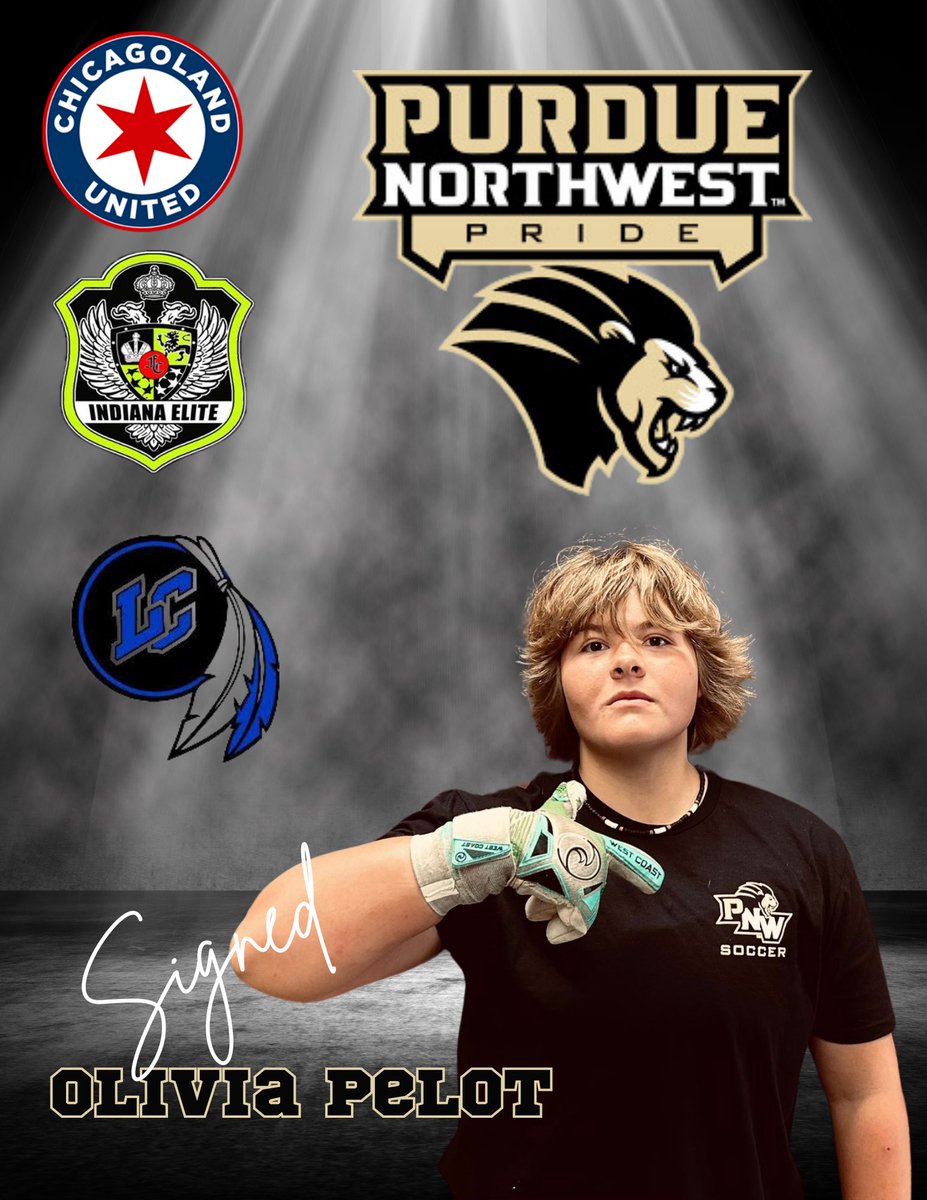 OliviaPelot 🧤⚽️ (@oliviagk25) on Twitter photo Making it official today. Ready to bleed black & gold for my team. #signingday
<a href="/ChicagolandUtd/">Chicagoland United SC</a> <a href="/IndianaEliteFC/">Indiana Elite FC</a> <a href="/LCGirls_soccer/">LC Girls Soccer</a> <a href="/PNW_soccer/">Purdue Northwest Women's Soccer</a> <a href="/markdcrotty/">Mark Crotty</a> <a href="/Chris_TigerGK/">Chris Taborn</a> <a href="/soccermaryc/">mary whisler</a> <a href="/nicki_rucki/">Nicki Rucki</a> Making it official today. Ready to bleed black & gold for my team. #signingday
<a href="/ChicagolandUtd/">Chicagoland United SC</a> <a href="/IndianaEliteFC/">Indiana Elite FC</a> <a href="/LCGirls_soccer/">LC Girls Soccer</a> <a href="/PNW_soccer/">Purdue Northwest Women's Soccer</a> <a href="/markdcrotty/">Mark Crotty</a> <a href="/Chris_TigerGK/">Chris Taborn</a> <a href="/soccermaryc/">mary whisler</a> <a href="/nicki_rucki/">Nicki Rucki</a>