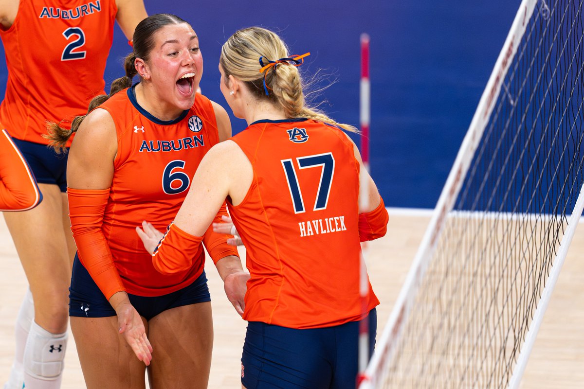 AuburnVB's tweet photo. Honored to celebrate the amazing women who represent the Orange and Blue on National Girls &amp; Women in Sports Day! 🧡💙

#WarEagle x @AuburnTigers https://t.co/A3Nj06GwWR