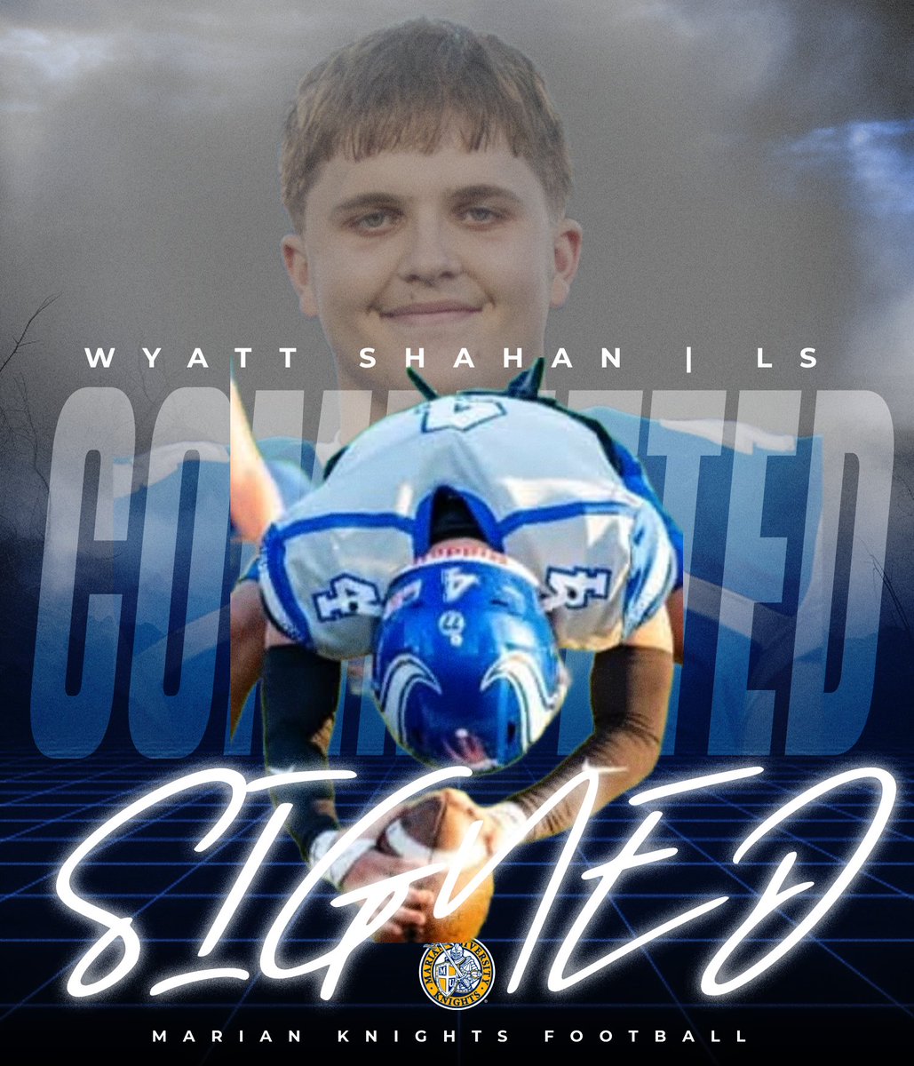 MarianUFootball's tweet photo. Welcome to the FreakShow, Wyatt Shahan!!
A long snapper coming to Indy from Miamisburg, Ohio
#BeAKnight https://t.co/i95jF4IiIa