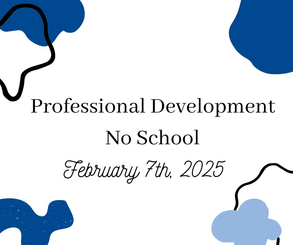 USD265_tech's tweet photo. Reminder! No school on Friday, February 7th, 2025 due to Professional Development. https://t.co/sGNojiVCMy
