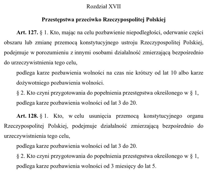Kara za przestępstwa przeciwko Rzeczypospolitej Polskiej