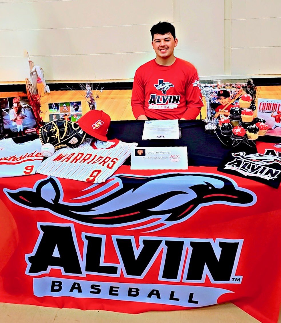 Jonathan Mendez (@jonathanm2107) on Twitter photo Thank you <a href="/AlvinCCBaseball/">Alvin CC Baseball</a> for this opportunity and to my family, friends & coaches that helped me get here. Congrats to my teammates on signing day as well. #FinsUp 🐬
@CoachSchreib <a href="/Coach_OReed/">Oscar Reed</a>
<a href="/SGPBaseball/">SGP Baseball</a> <a href="/Velo_doc/">Dr. Tyler Winfield</a>
<a href="/NtxRenegades/">NTX Renegades Baseball</a> <a href="/RangersYA/">Texas Rangers Youth Academy</a> Thank you <a href="/AlvinCCBaseball/">Alvin CC Baseball</a> for this opportunity and to my family, friends & coaches that helped me get here. Congrats to my teammates on signing day as well. #FinsUp 🐬
@CoachSchreib <a href="/Coach_OReed/">Oscar Reed</a>
<a href="/SGPBaseball/">SGP Baseball</a> <a href="/Velo_doc/">Dr. Tyler Winfield</a>
<a href="/NtxRenegades/">NTX Renegades Baseball</a> <a href="/RangersYA/">Texas Rangers Youth Academy</a>