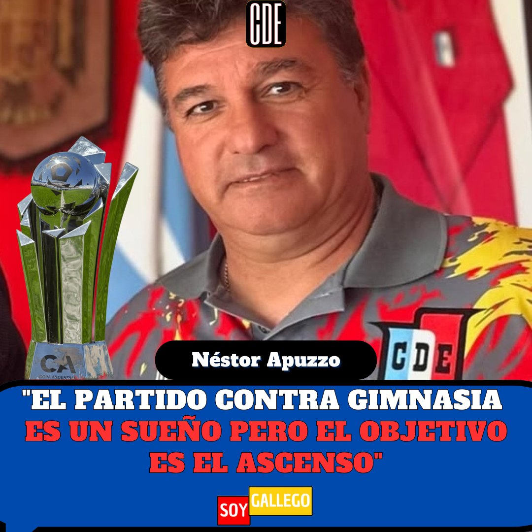 "EL PARTIDO CONTRA GIMNASIA ES UN SUEÑO PERO EL OBJETIVO ES EL ASCENSO" 

El tono de la voz es constante, se lo nota tranquilo y en sus declaraciones, a contramano de la época, no hay exabruptos ni discursos grandilocuentes. (...) 👉 Ig