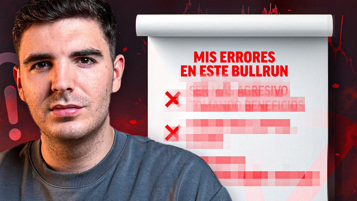 MIS ERRORES COMO UN INVERSOR CRIPTO ESTE BULLRUN

En este video me sincero con vosotros y cuento mi realidad como inversor este ciclo, con los principales errores que he cometido para que podáis aprender de ellos

Dadle apoyo familia ❤️👇

youtu.be/S1_MYuPd_Hs?si…