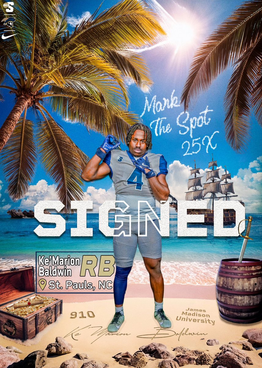 Arriving in Charleston from James Madison! Welcome to Buc Nation <a href="/KemarionB23/">Kemarion “KB2K” Baldwin 💪🏿</a>