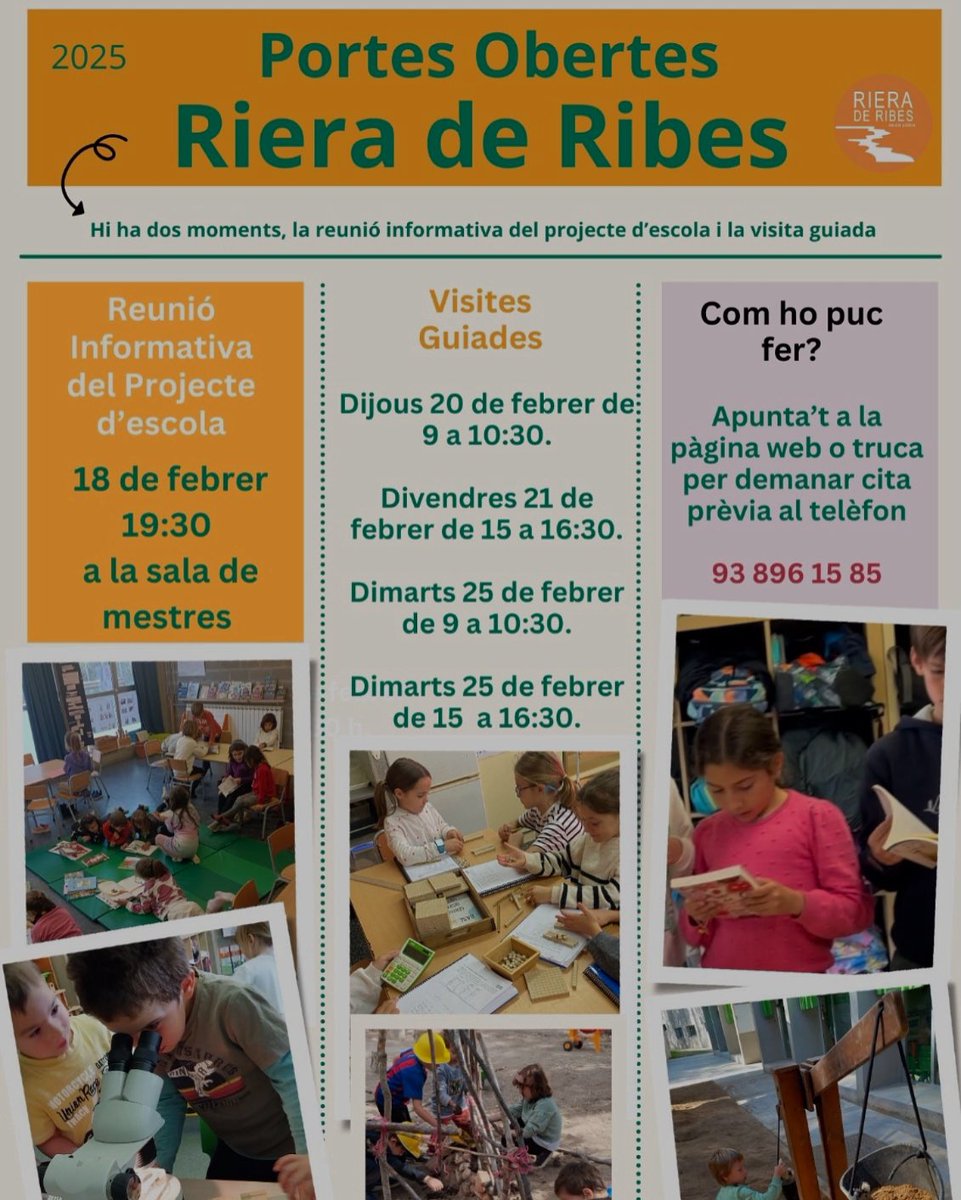 Comencen les portes obertes a les escoles i instituts 📣