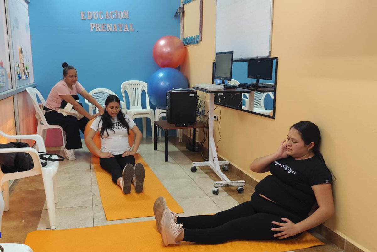 HGeneralMacas's tweet photo. #MoronaSantiago | Pacientes en estado de gestación asisten al @HGeneralMacas 🏬 y realizan sus ejercicios psicoprofilácticos, en el club de embarazadas🫄🏽, con el objetivo de conocer signos de alarma y mantenerse preparadas para el parto #ElNuevoEcuador https://t.co/BoupbRcSjD
