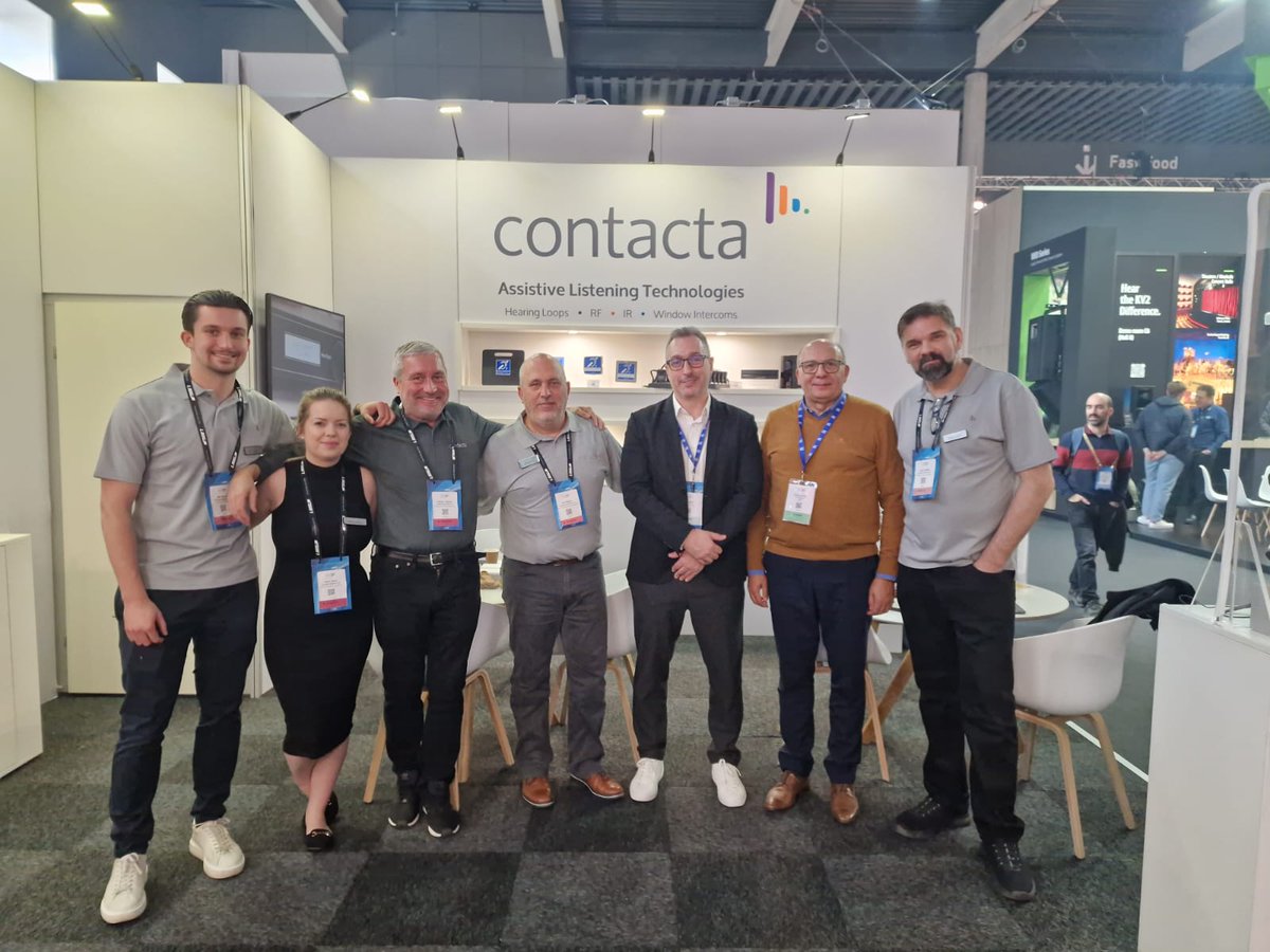 ContactaSystems's tweet image. Another busy day at #ISE2025 with interest in our new ID series of #HearingLoop drivers and live demos of our VLD1 loop system for buses. Our distributors from across the world have been to see us, and new customers too!
Look out for James Jardine's interview with @rAVePubs!