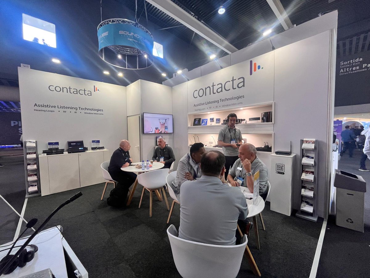 ContactaSystems's tweet image. Another busy day at #ISE2025 with interest in our new ID series of #HearingLoop drivers and live demos of our VLD1 loop system for buses. Our distributors from across the world have been to see us, and new customers too!
Look out for James Jardine's interview with @rAVePubs!