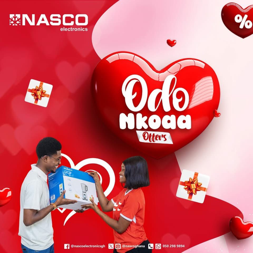 Its all about love this month of February  and we have the best offers for you and your loved ones!

Visit any of our showrooma nationwude and enjoy massive discounts!!

#Nasco #NascoGH #Electronics #Appliances #love #February #explore #explorepage #ghana
