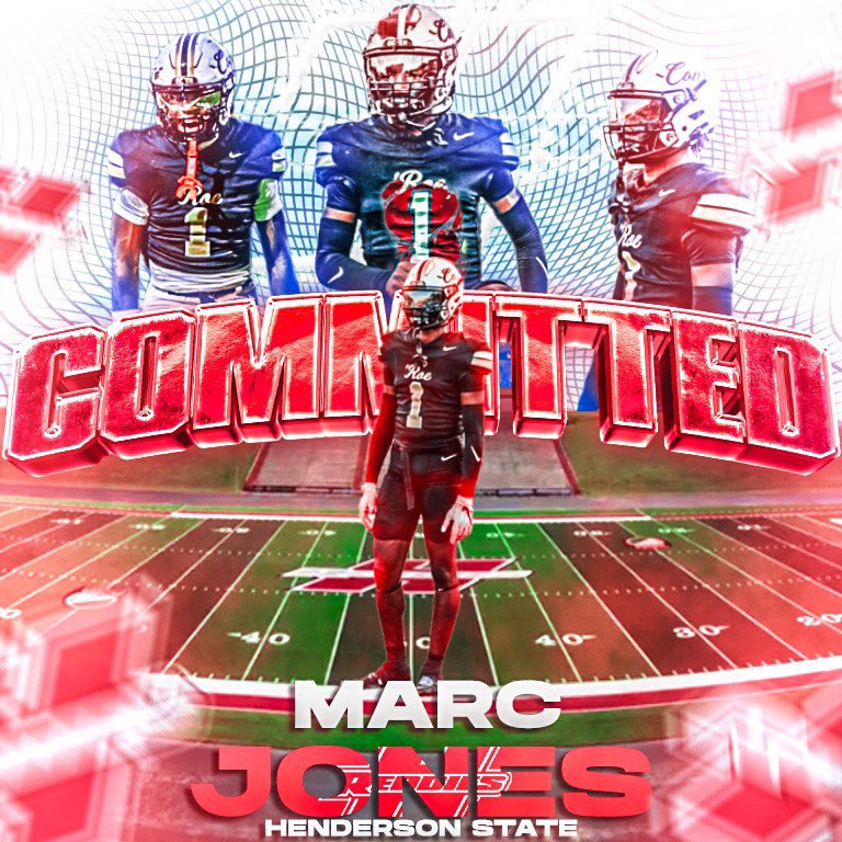 Marc Jones Jr (@_marcjones) on Twitter photo AGTG! I Am Blessed To Announce My Commitment To Henderson State University!
<a href="/CoachHardeman/">Cedric Hardeman</a> <a href="/BWells409/">Ben Wells</a>
<a href="/Coach_Hols/">Greg Holsworth</a> <a href="/CoachColum/">Donte’ Colum</a>
<a href="/ReddiesFB/">Henderson State Football</a> <a href="/ConroeTigersFB/">Conroe Tiger Football</a> AGTG! I Am Blessed To Announce My Commitment To Henderson State University!
<a href="/CoachHardeman/">Cedric Hardeman</a> <a href="/BWells409/">Ben Wells</a>
<a href="/Coach_Hols/">Greg Holsworth</a> <a href="/CoachColum/">Donte’ Colum</a>
<a href="/ReddiesFB/">Henderson State Football</a> <a href="/ConroeTigersFB/">Conroe Tiger Football</a>