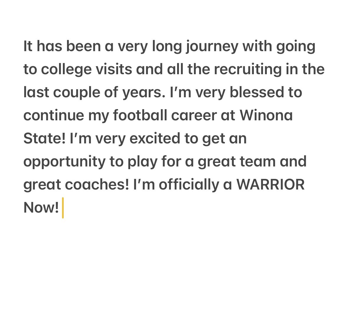 Jacob Lane (@jacoblane76) on Twitter photo Thank you to <a href="/CoachCosgrove18/">Charlie Cosgrove</a> <a href="/CoachParnell/">A.J. Parnell</a> <a href="/Coach_Curtin_1/">Brian Curtin</a> <a href="/WinonaState_FB/">Winona State Football</a> and all the coaching staff at Winona! Thank you to <a href="/CoachCosgrove18/">Charlie Cosgrove</a> <a href="/CoachParnell/">A.J. Parnell</a> <a href="/Coach_Curtin_1/">Brian Curtin</a> <a href="/WinonaState_FB/">Winona State Football</a> and all the coaching staff at Winona!