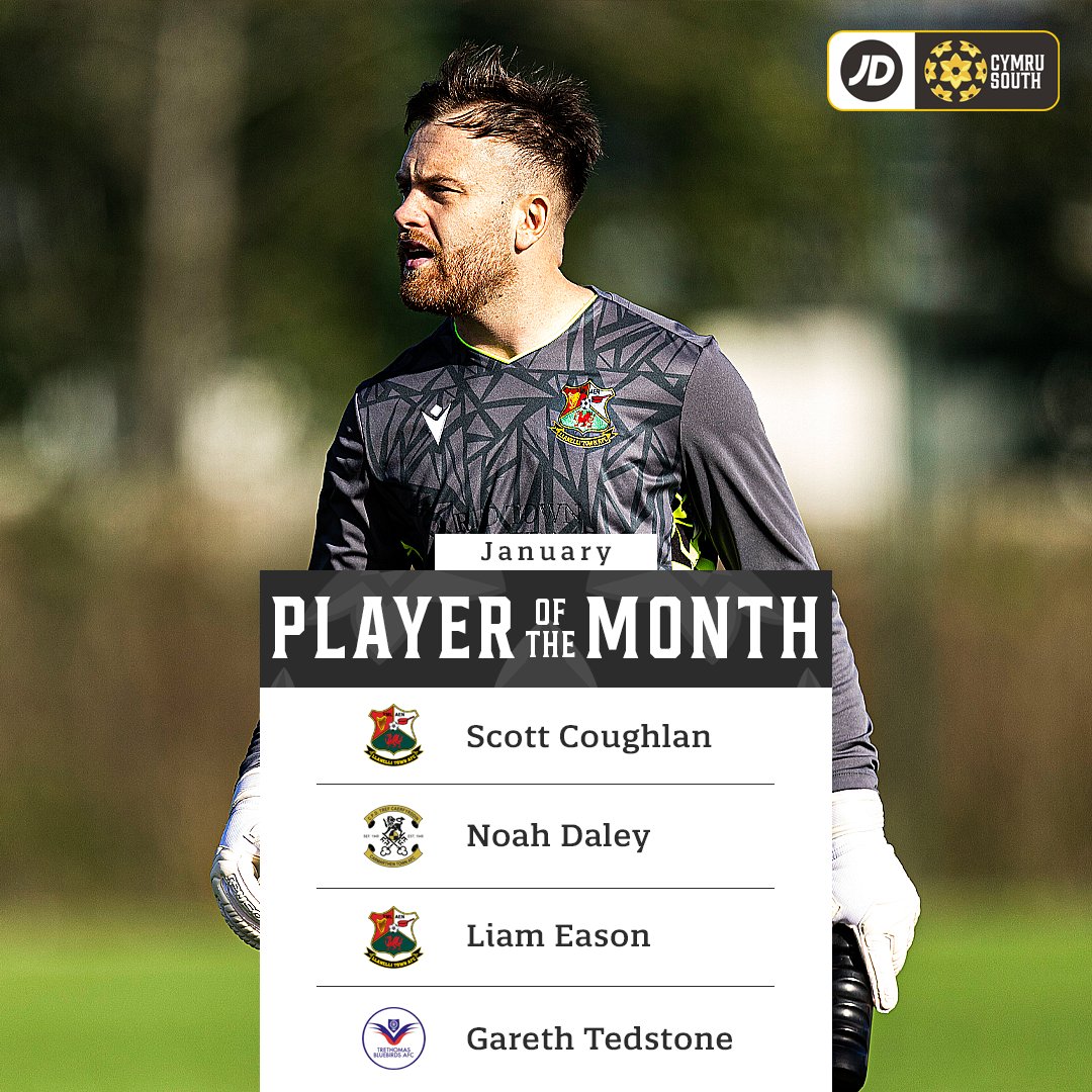 CymruLeagues's tweet photo. 🥁 Presenting the shortlist for January's Player and Manager of the Month awards across the #JDCymruLeagues.

🗳️ Pick your winners below, before the result is combined with a league and independent voting panel 👇
