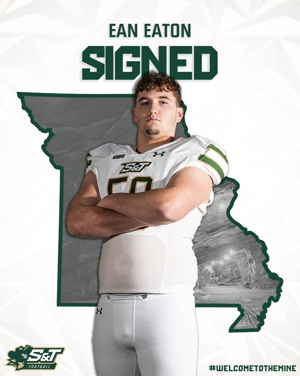 S&T Football (@miners_fb) on Twitter photo ๐๐ฎ๐ป ๐๐ฎ๐๐ผ๐ป | ๐ข๐ | ๐ฃ๐ผ๐๐ผ๐๐ถ, ๐ ๐ผ.
Eaton comes to S&T as a 6'3, 250-pound offensive lineman. At Potosi HS, Eaton was 1st team all-conference, all-district and all-region. He is a 2-time academic all-state honoree with honor roll honors.
#minerpride #welcometothemine ๐๐ฎ๐ป ๐๐ฎ๐๐ผ๐ป | ๐ข๐ | ๐ฃ๐ผ๐๐ผ๐๐ถ, ๐ ๐ผ.
Eaton comes to S&T as a 6'3, 250-pound offensive lineman. At Potosi HS, Eaton was 1st team all-conference, all-district and all-region. He is a 2-time academic all-state honoree with honor roll honors.
#minerpride #welcometothemine