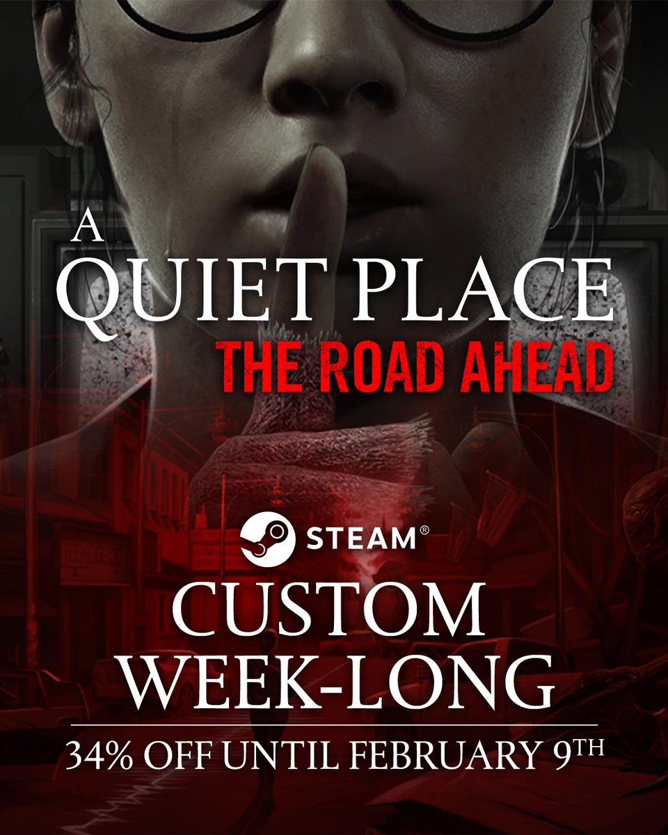In A Quiet Place: The Road Ahead, every step counts and danger lurks in the silence. 🤫

Your choices could mean life or death, so make the right decision…get it now with a 34% OFF on Steam!

👉 bit.ly/AQP_Sale