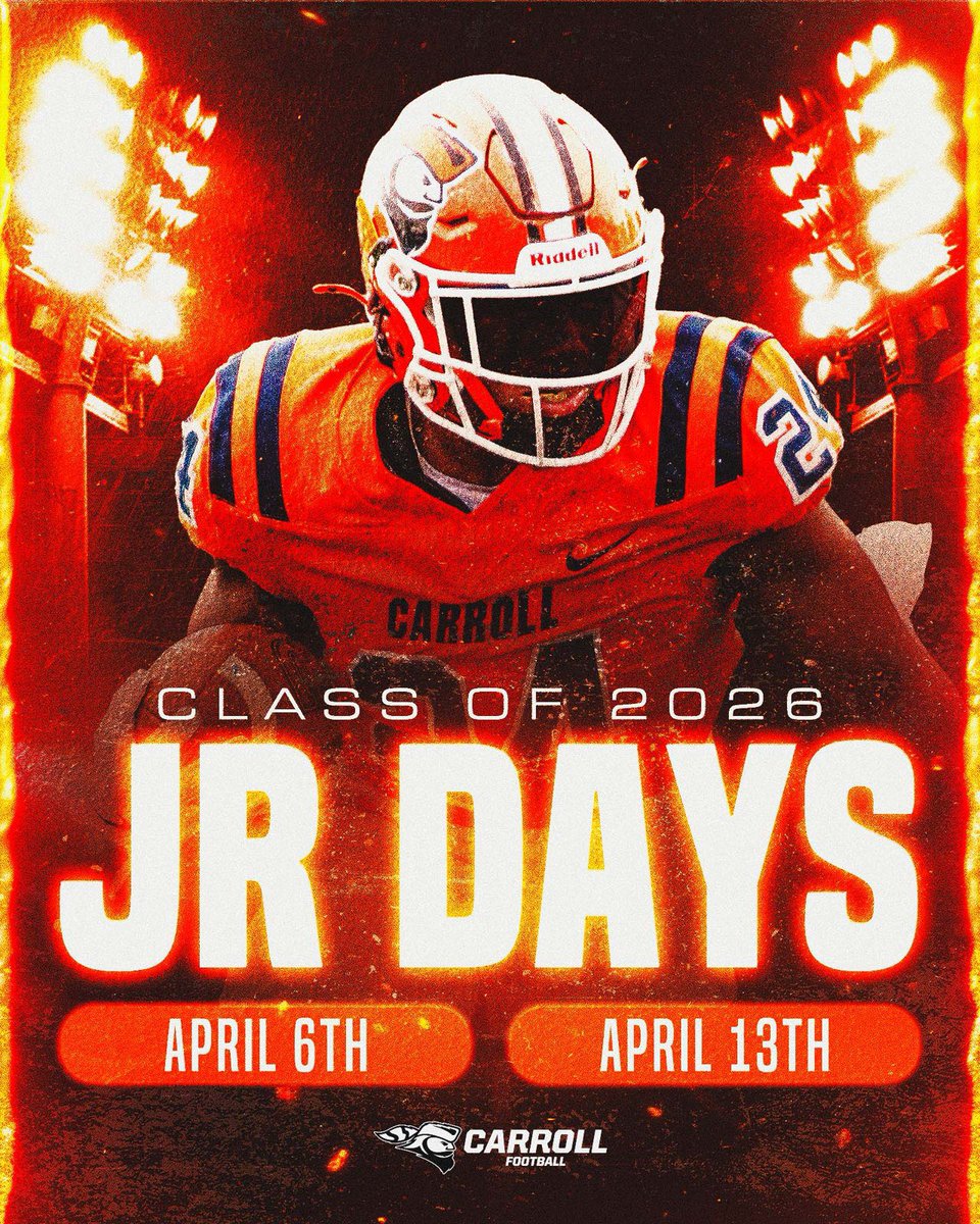 Excited to be invited by <a href="/CoachBenMathias/">Ben Mathias</a> to <a href="/piofootball/">Carroll U Football</a> junior day