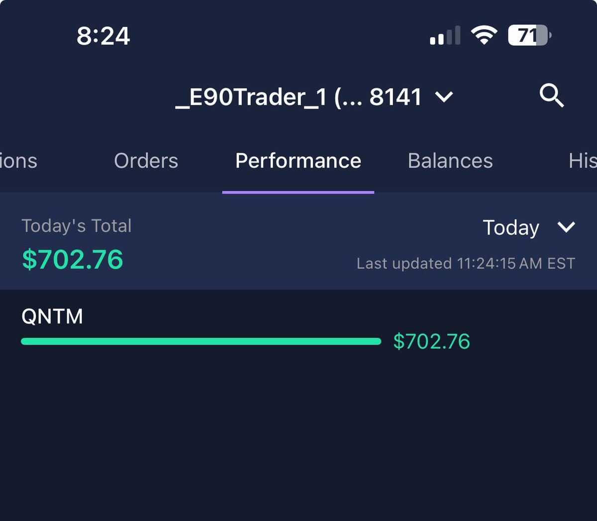 Fernando E. Zepeda (@zepeda2791) on Twitter photo $QNTM +406 Entry @$5.93. +1050 Shares Total After Adds @$6.40AVG. -1050 Shares Sold @$7.07. 💰+$702.76 Profit On The Day. 🚀 Similar Patterns/Moves, Different Position Size. <a href="/timothysykes/">Timothy Sykes</a> <a href="/profitly/">Profit.ly</a> <a href="/StocksToTrade/">StocksToTrade</a> $QNTM +406 Entry @$5.93. +1050 Shares Total After Adds @$6.40AVG. -1050 Shares Sold @$7.07. 💰+$702.76 Profit On The Day. 🚀 Similar Patterns/Moves, Different Position Size. <a href="/timothysykes/">Timothy Sykes</a> <a href="/profitly/">Profit.ly</a> <a href="/StocksToTrade/">StocksToTrade</a>