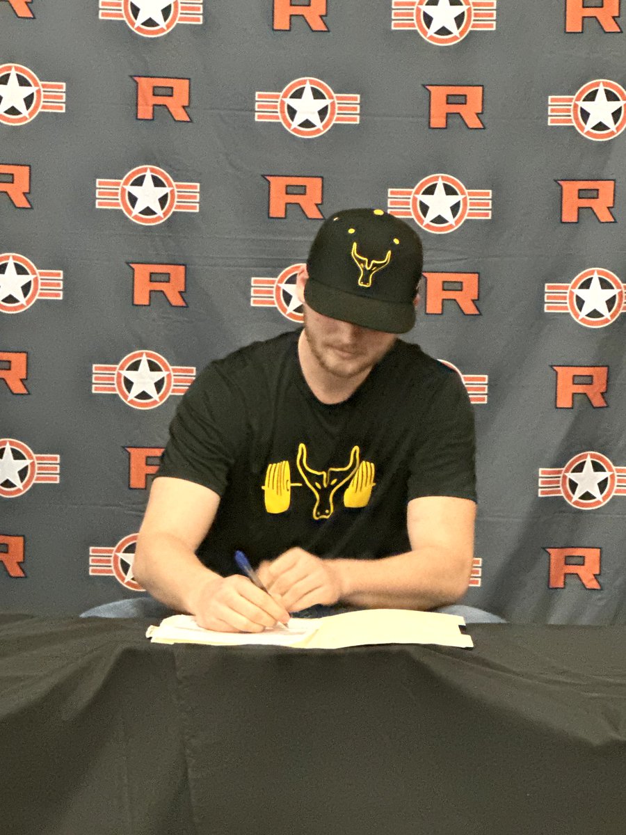National letter of intent signing day.  I'm super proud to rep the Yaks on signing day at my school.  Thank you to my Mom, Dad, sisters, and grandparents for all the years of traveling for baseball. Thank you to all my coaches along the way. <a href="/CoachKrueg/">Ben Krueger</a> <a href="/Yaks_Baseball/">Yaks Baseball</a> <a href="/RidgevueB/">Ridgevue Warhawks Baseball</a>