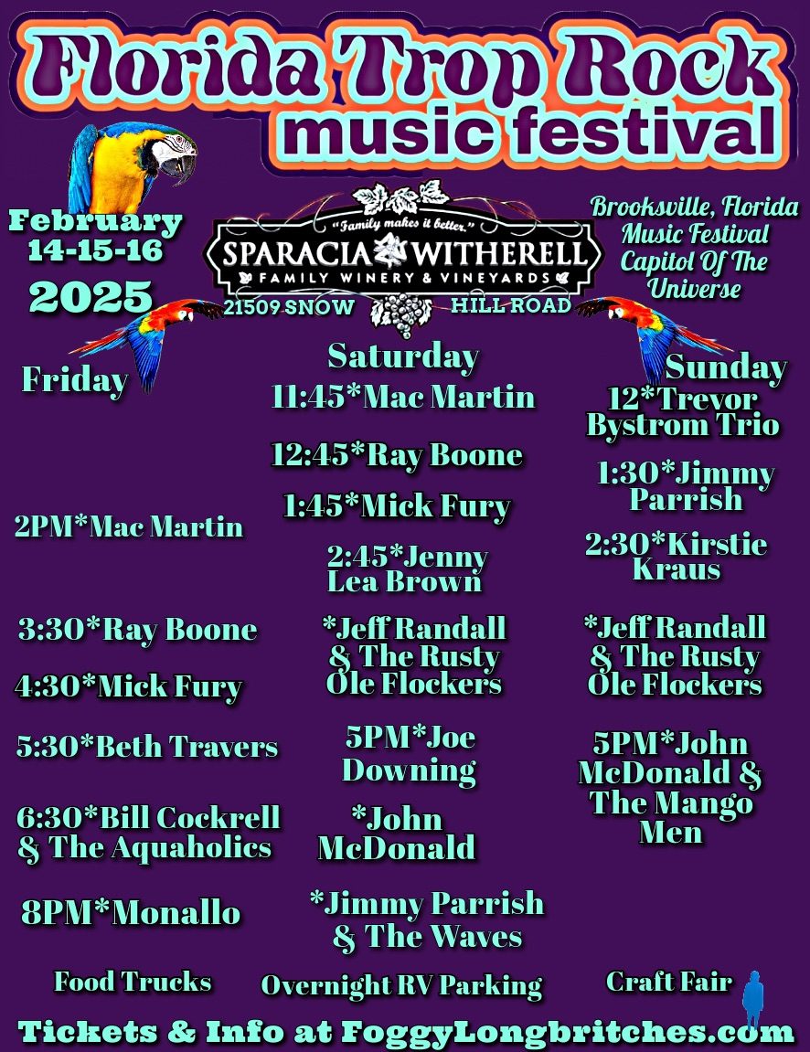 gordonmacmartin's tweet photo. Florida #Troprock Music Festival coming up Valentines Day Weekend! https://t.co/Bu2rkm1l3a